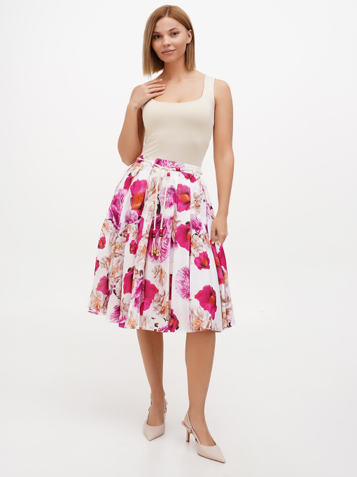 Юбка миди Sassofono модель A272-SC-1781_фуксия Фото