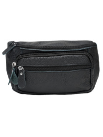 Поясна сумка Borsa Leather модель K101-black Фото
