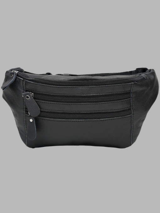 Поясная сумка Borsa Leather модель K102-black Фото