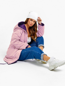 Демісезонна куртка ISSA Plus модель SA-31_фиолетовый_розовый Фото