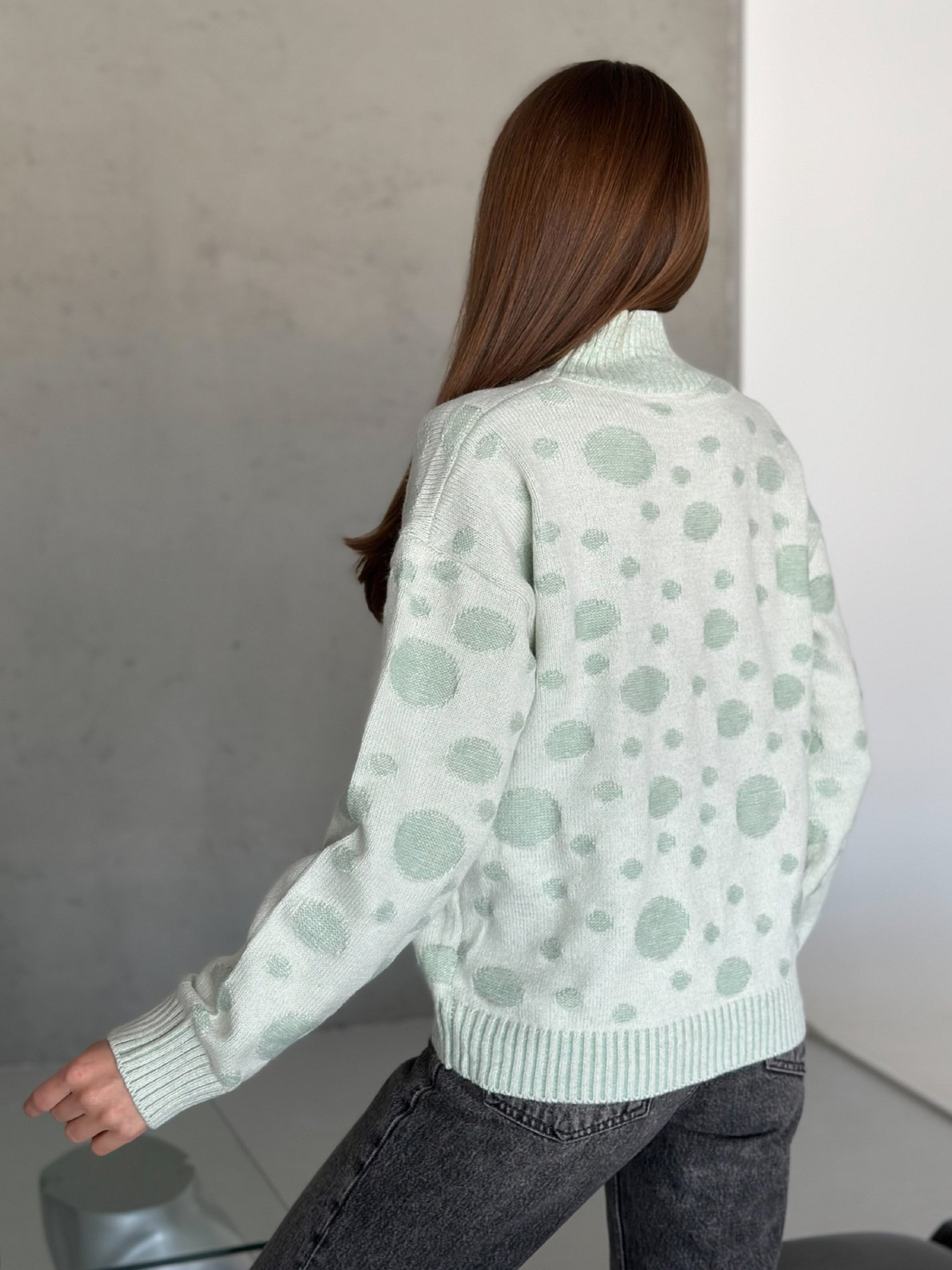 Свитер ISSA Plus модель WN20-566_мятный Фото