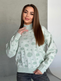 Свитер ISSA Plus модель WN20-566_мятный Фото