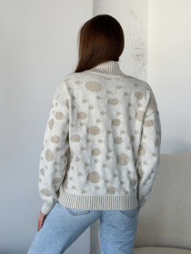 Свитер ISSA Plus модель WN20-566_бежевый Фото