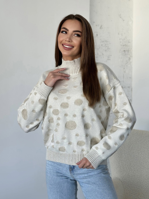 Свитер ISSA Plus модель WN20-566_бежевый Фото