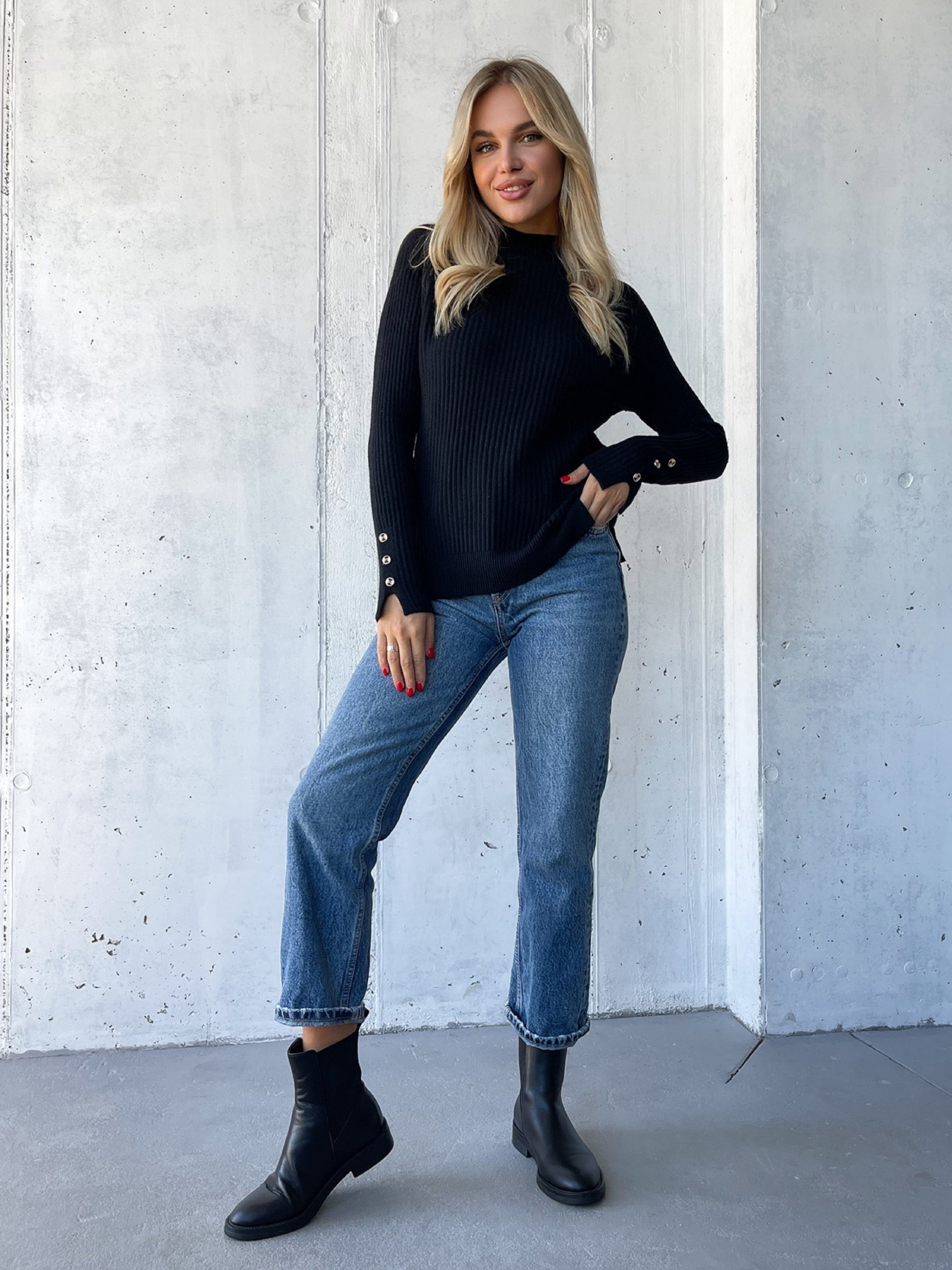 Водолазка ISSA Plus модель WN20-578_черный Фото