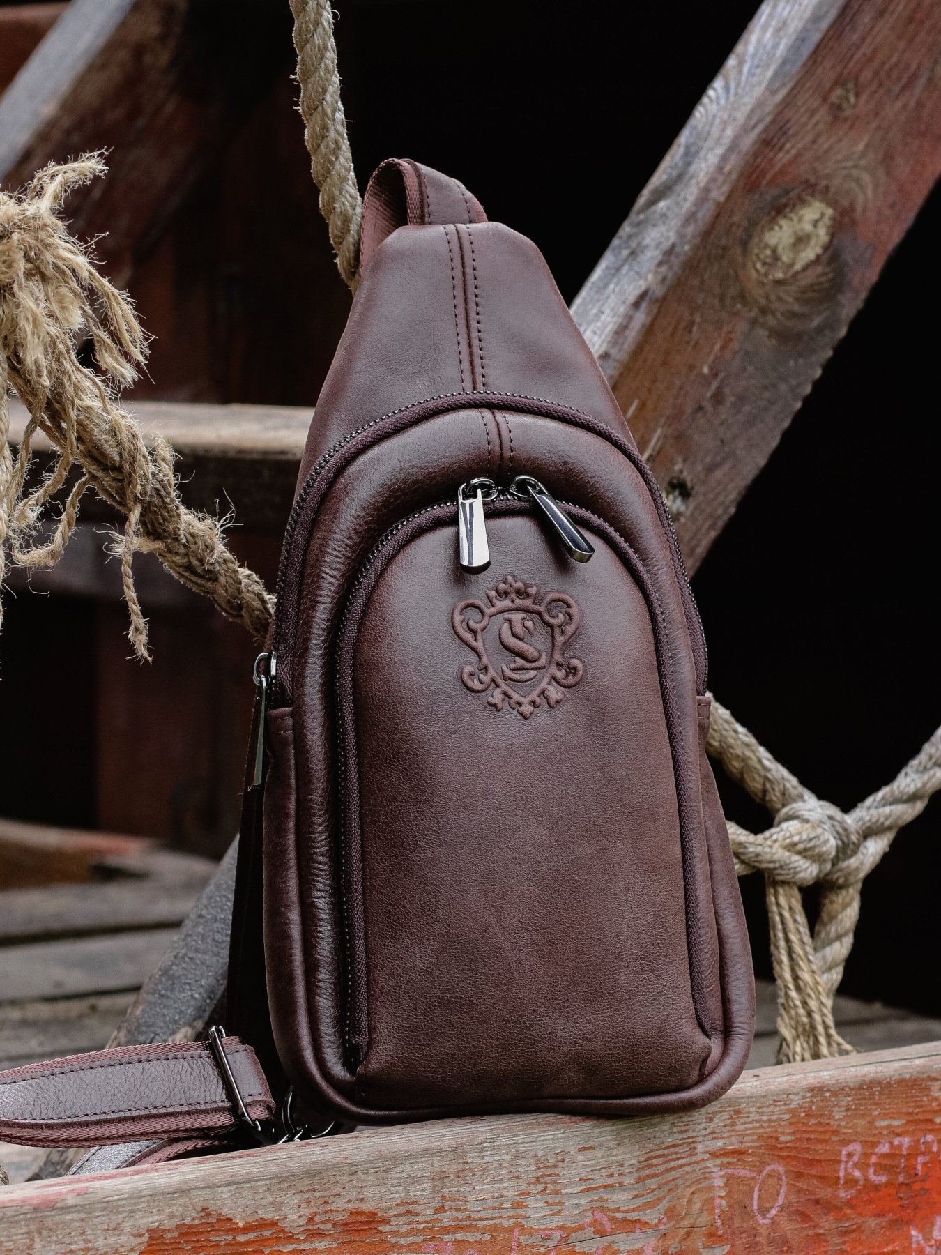 Крос-боді Legessy модель KR_018-1_Brown_G Фото