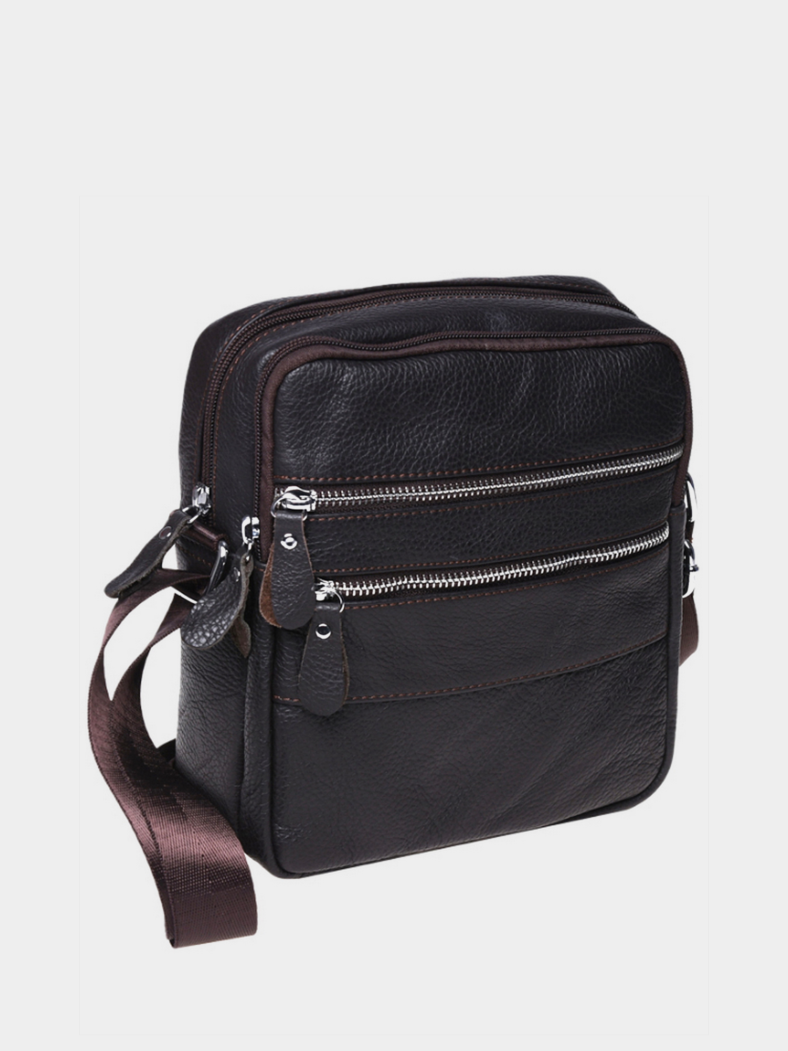 Borsa Leather Крос-боді (K13923-brown) Чоловіче, колір - Коричневий, матеріал - Шкіра
