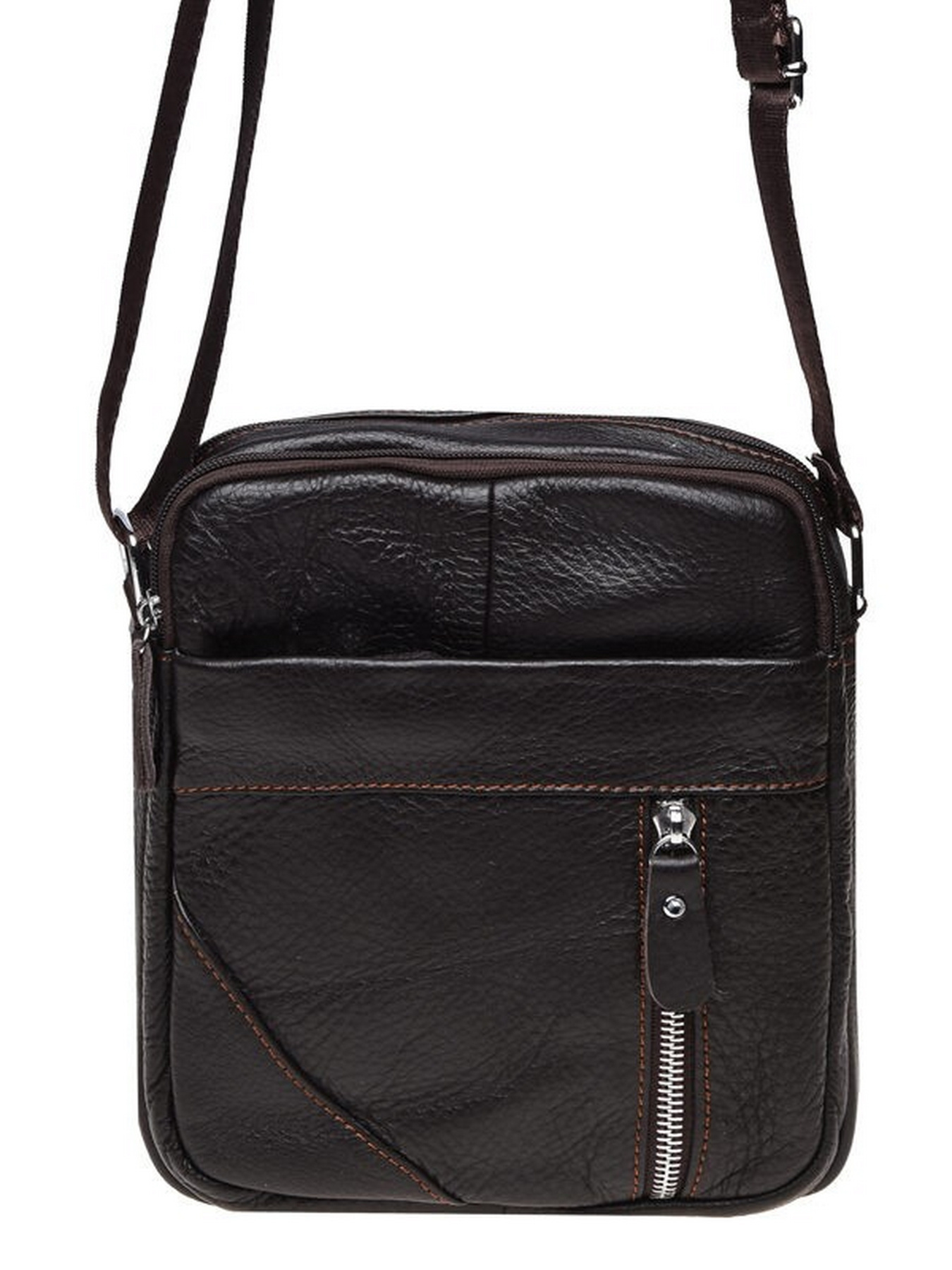 Мессенджер Borsa Leather модель K11027-d.brown Фото