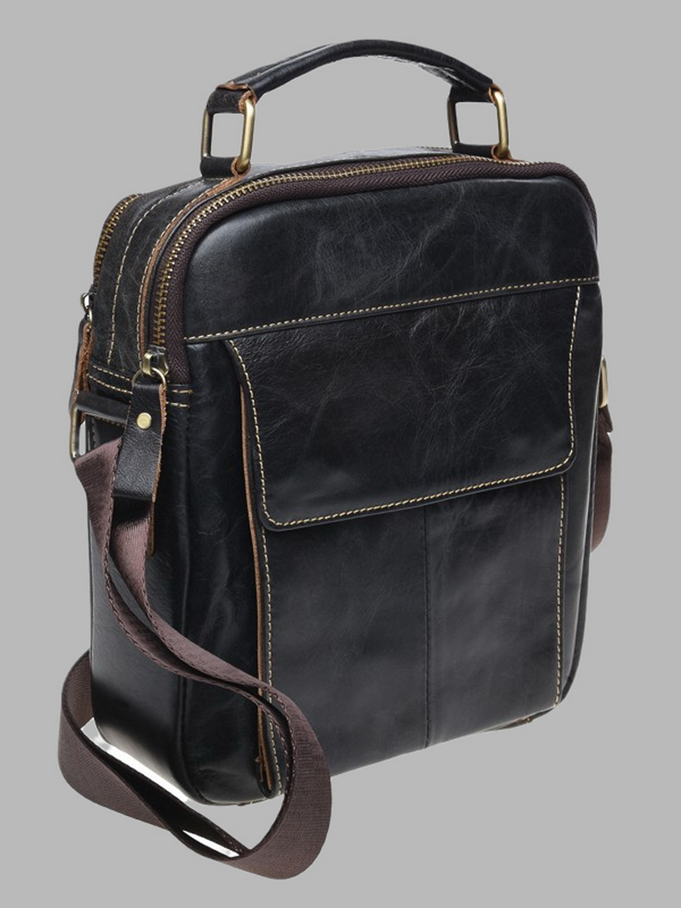 Мессенджер Borsa Leather модель K16210-brown Фото