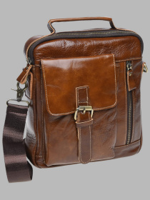 Мессенджер Borsa Leather модель K15027-brown Фото