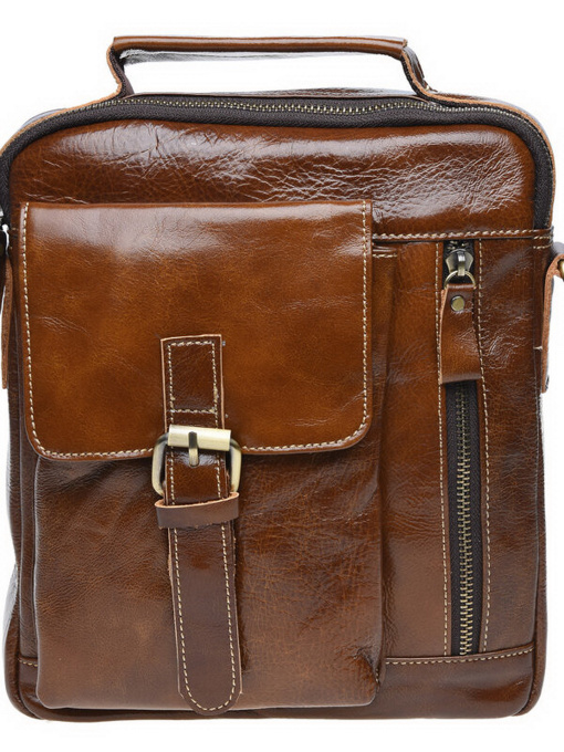 Мессенджер Borsa Leather модель K15027-brown Фото