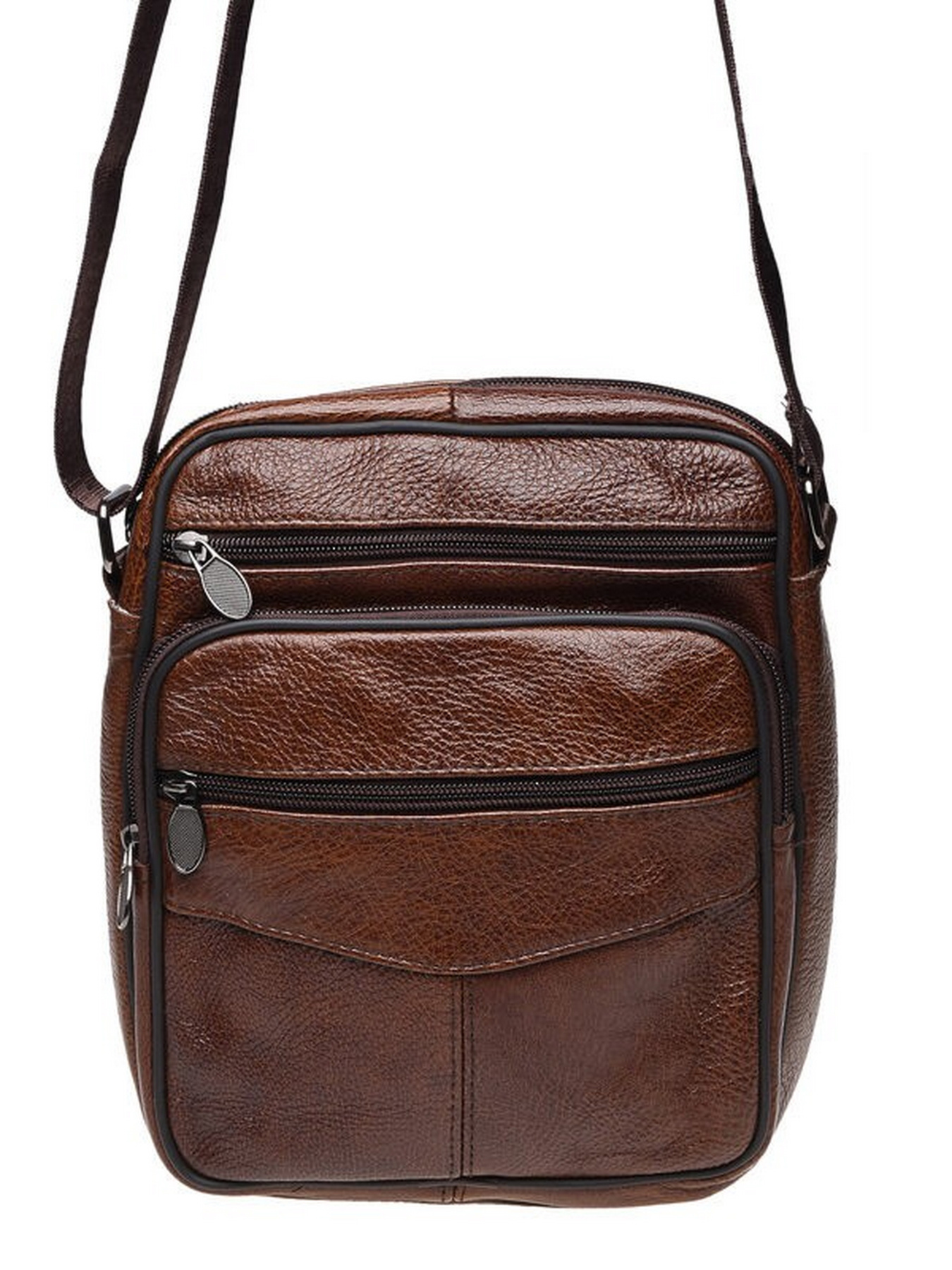 Мессенджер Borsa Leather модель K18490-brown Фото