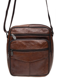Мессенджер Borsa Leather модель K18490-brown Фото