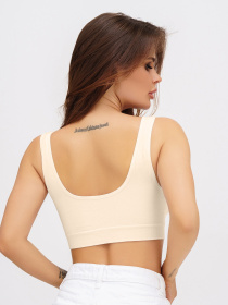 Топ ISSA Plus модель BL2-493_бежевый Топ ISSA Plus модель BL2-493_бежевый Фото