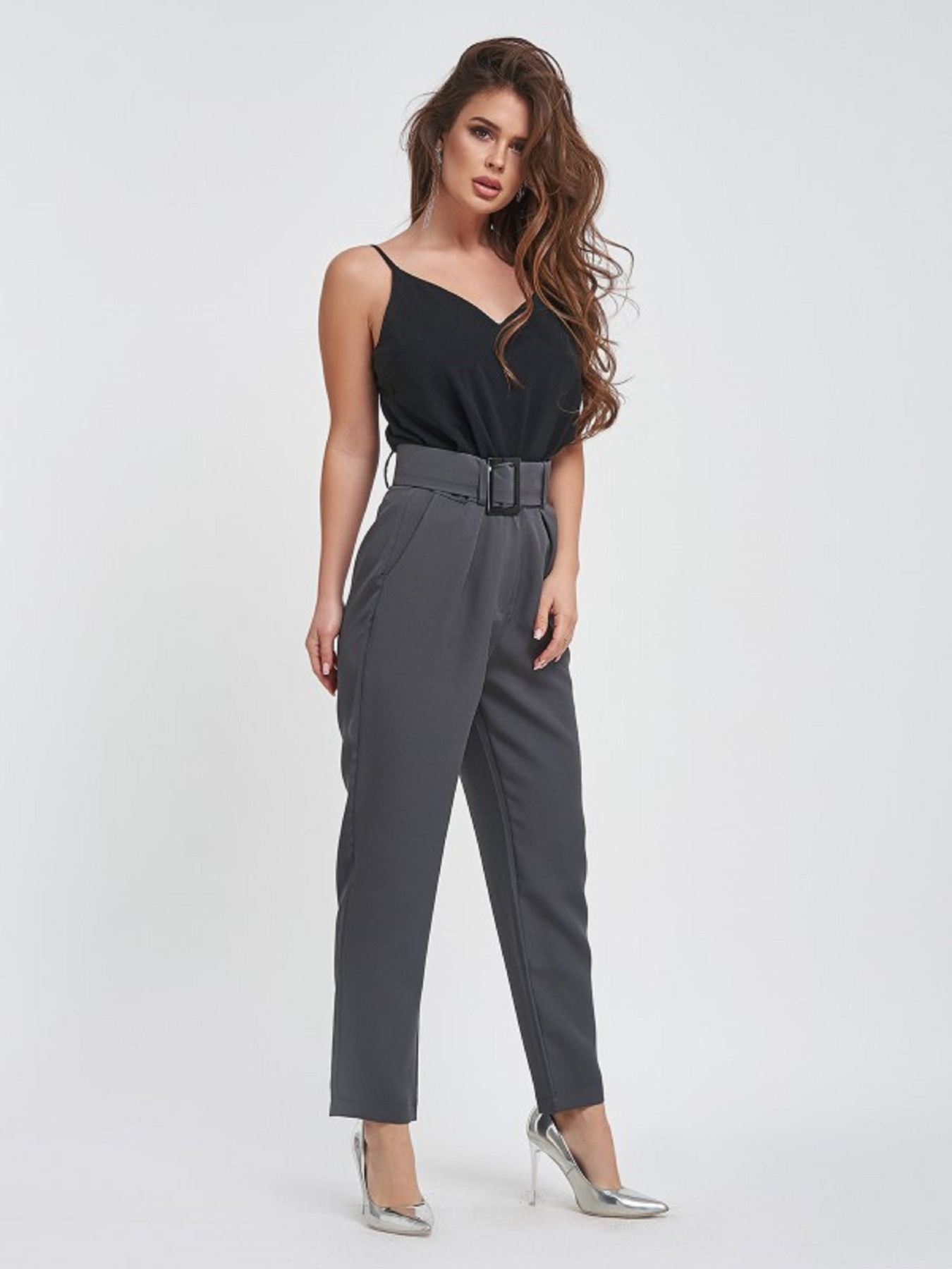 Повседневные штаны ISSA Plus модель 11431_темно_серый Фото