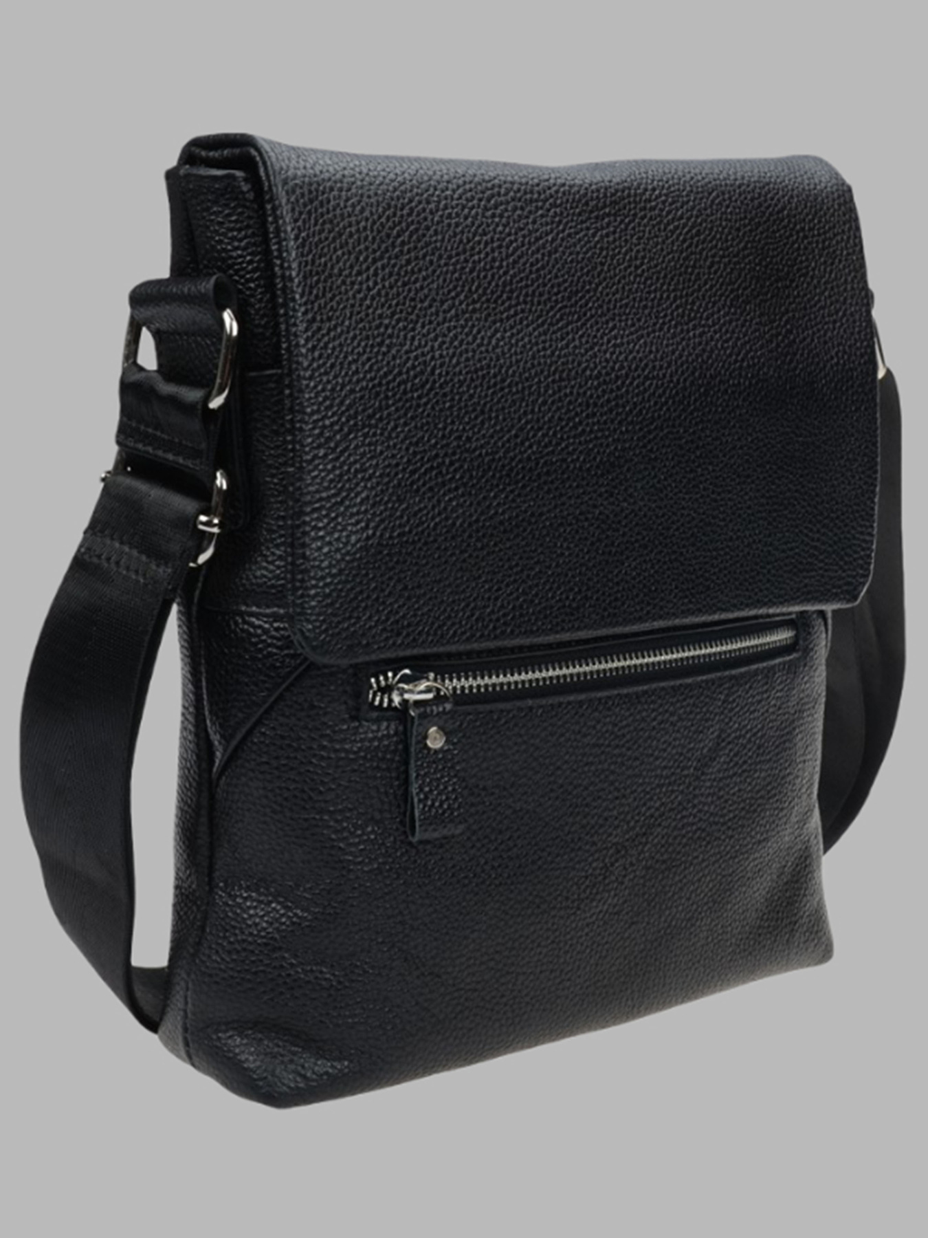 Мессенджер Borsa Leather модель 1t0013-black Фото