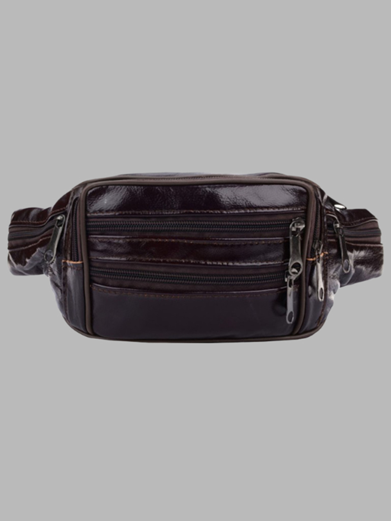 Поясная сумка Borsa Leather модель 1t167m-brown Фото