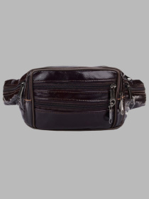 Поясная сумка Borsa Leather модель 1t167m-brown Фото