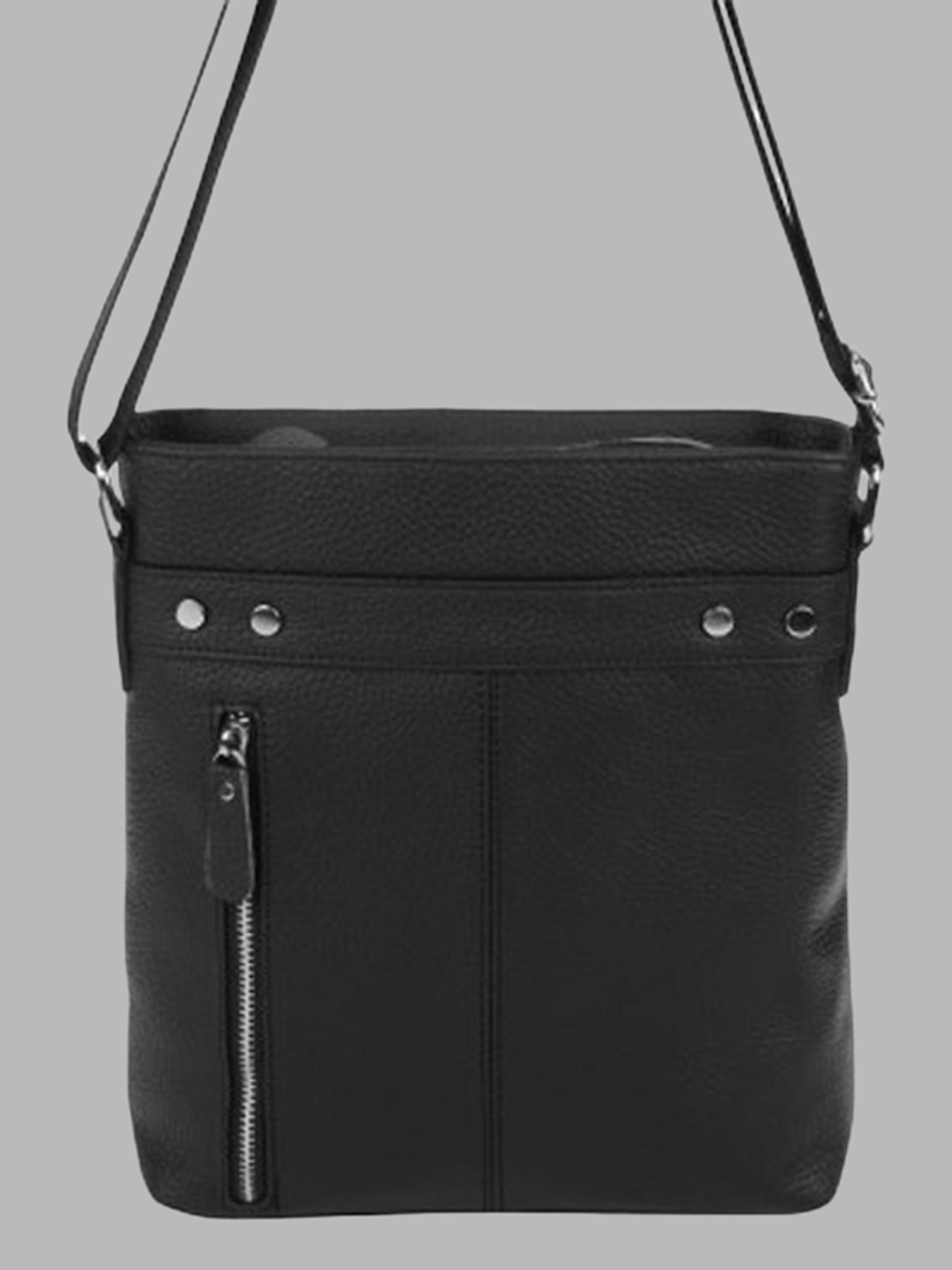 Мессенджер Borsa Leather модель 1t5502m-black Фото