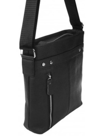 Мессенджер Borsa Leather модель 1t5502m-black Фото