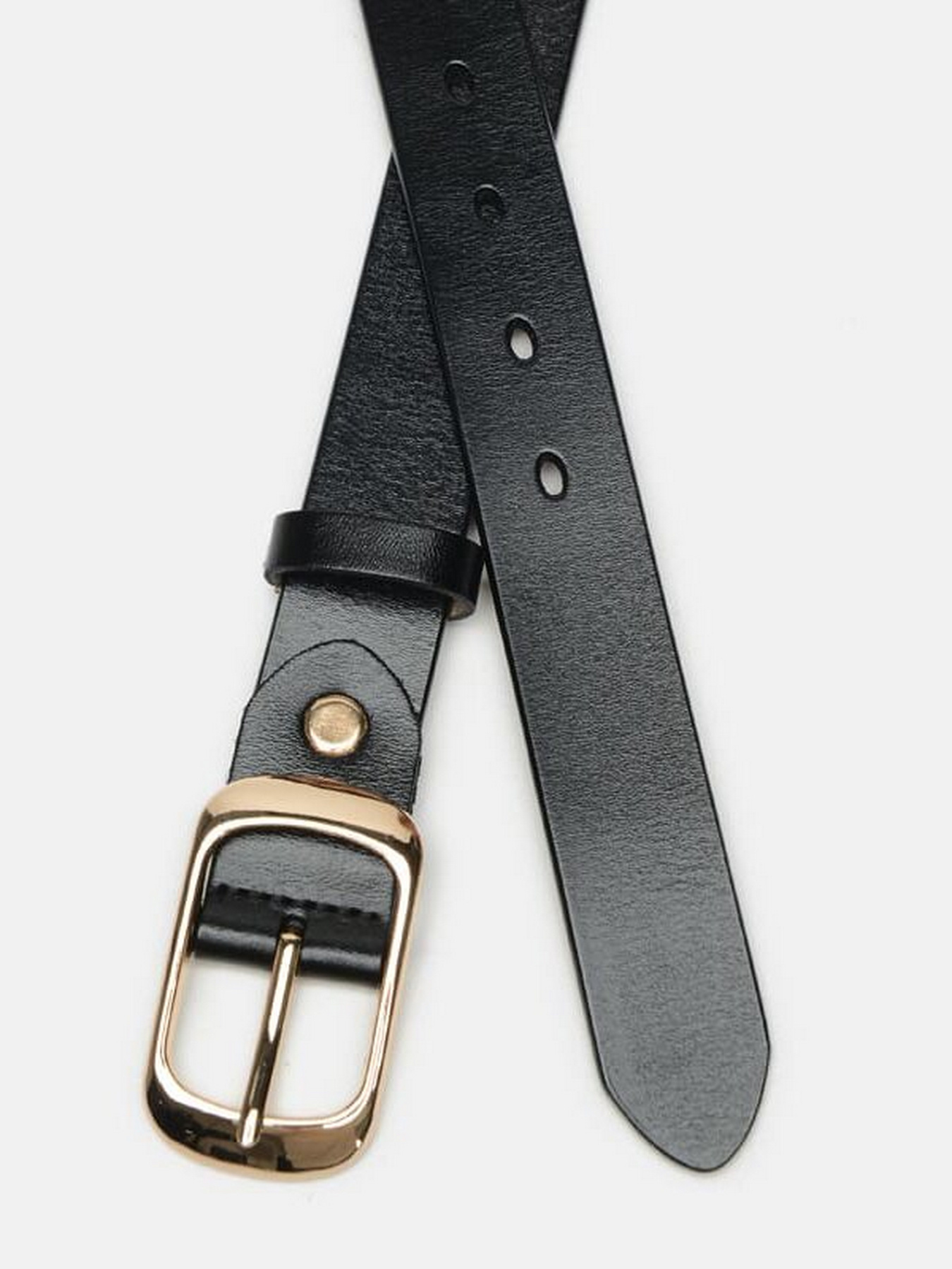 Ремень Borsa Leather модель CV1ZK-008-goldblack Фото