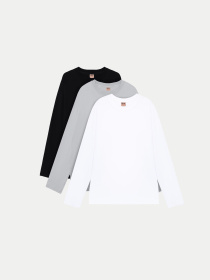 Набор лонгсливов Ейсік Оверсайз модель LonhslivChbss3Sht Фото