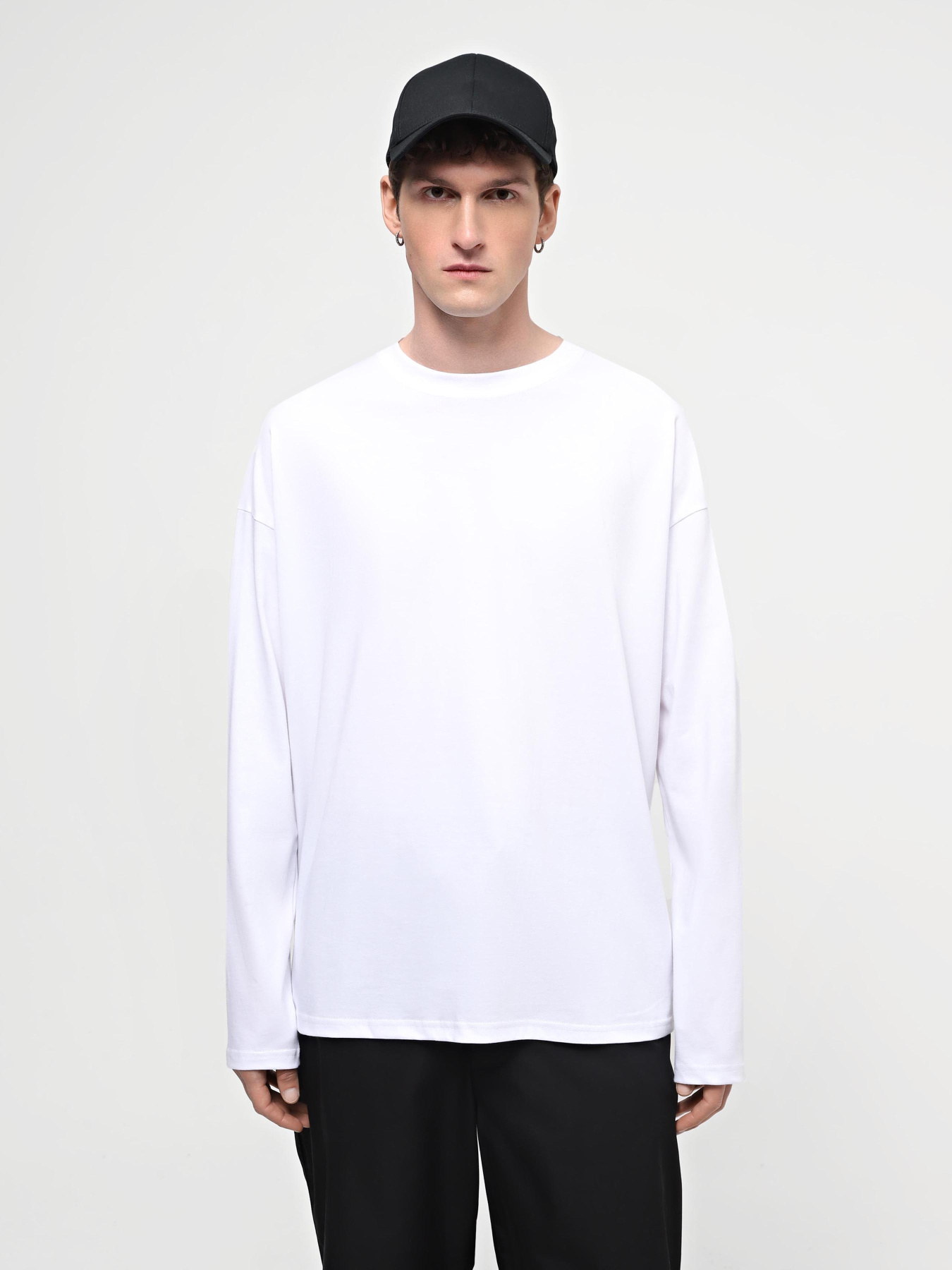 Набір лонгслівів Ейсік Оверсайз модель LonhslivBilyi3Sht Фото