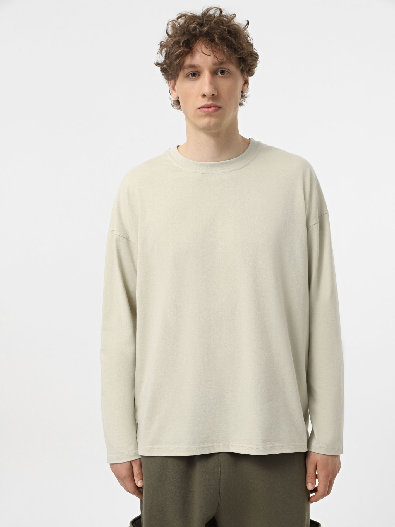 Набір лонгслівів Ейсік Оверсайз модель LonhslivBezhevyi3Sht Фото