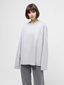 Набор лонгсливов Ейсік Оверсайз модель LonhslivSvitlosiryi3Sht Фото