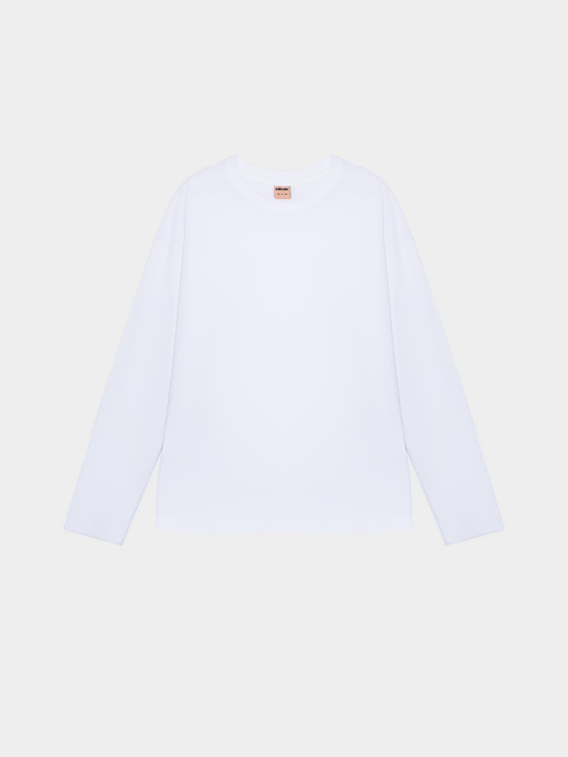 Лонгслив Ейсік Оверсайз модель LonhslivBilyi Фото