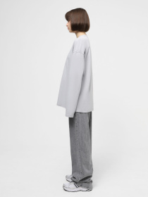 Лонгслів Ейсік Оверсайз модель LonhslivSvitlosiryi Лонгслів Ейсік Оверсайз модель LonhslivSvitlosiryi Фото