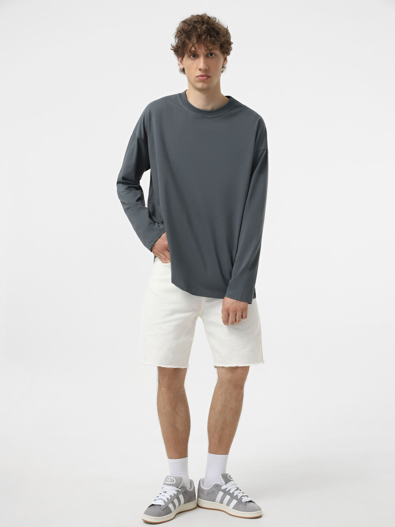 Лонгслів Ейсік модель LonhslivTemnosiryi Фото