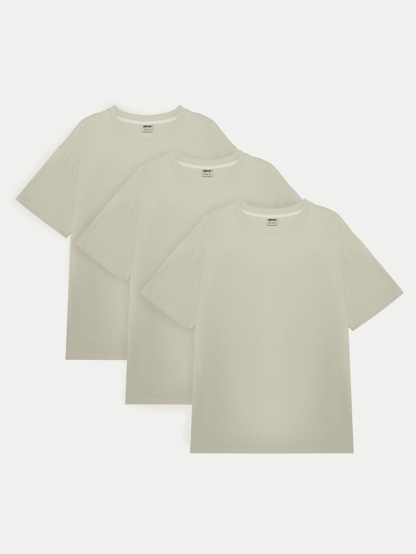 Набір футболок Ейсік Оверсайз модель NabirBezhevyi3Sht Фото