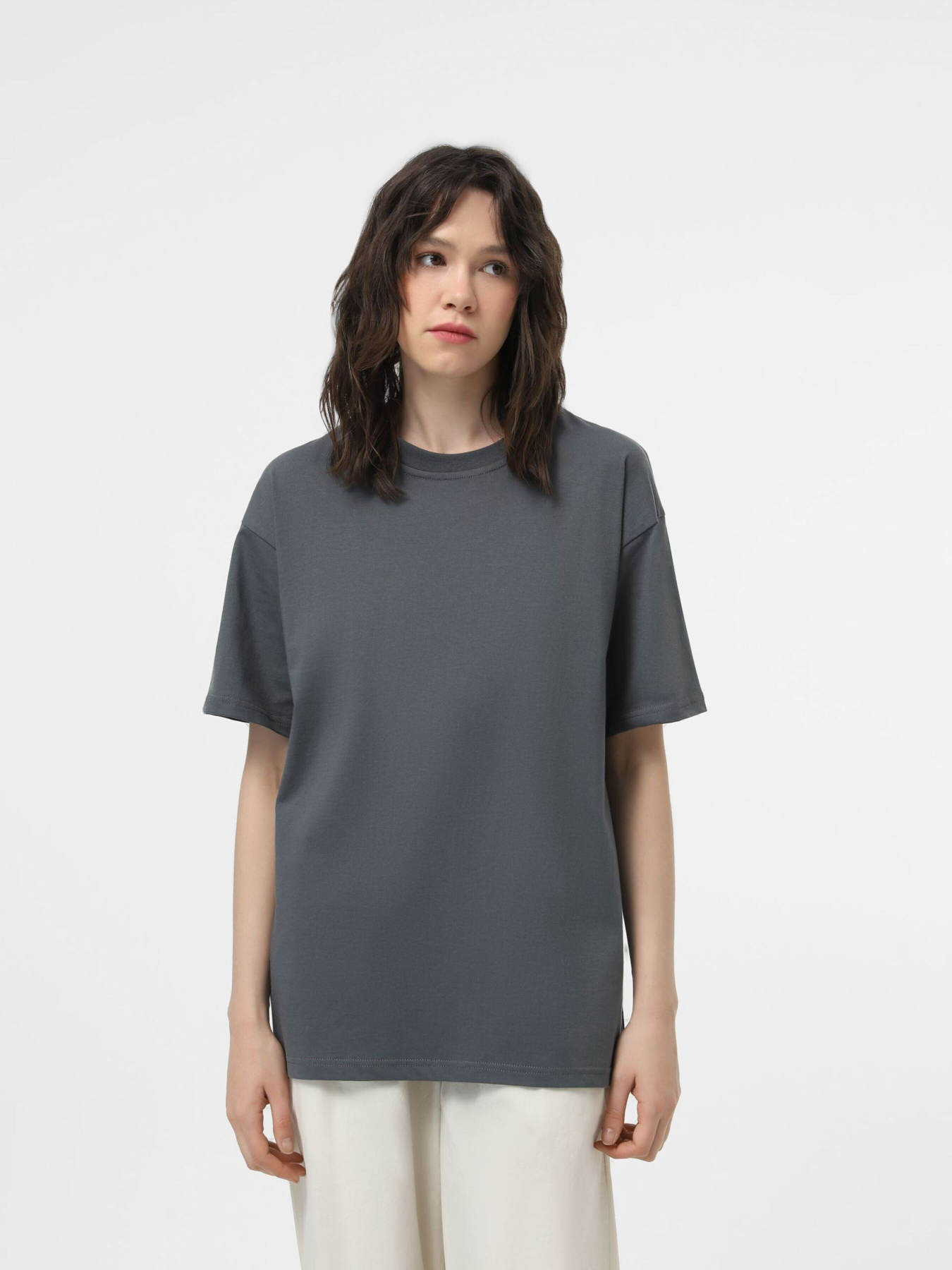 Набір футболок Ейсік Оверсайз модель NabirTemnoSiryi3Sht Фото