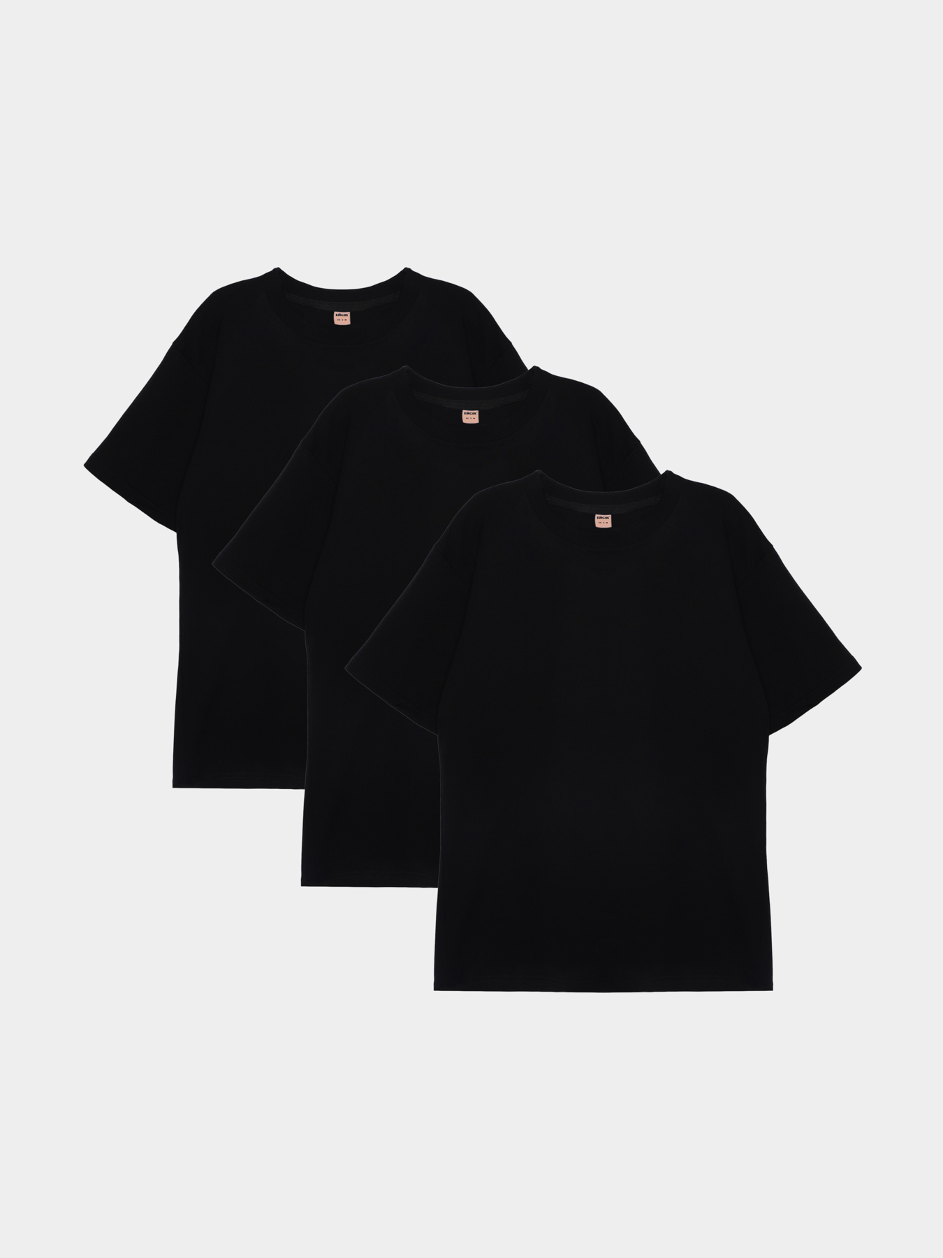 Набір футболок Ейсік Оверсайз модель NabirChornyi3Sht Фото