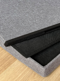 Пуф для хранения текстильный серый MBM HOME модель TH-04 GRAY Фото