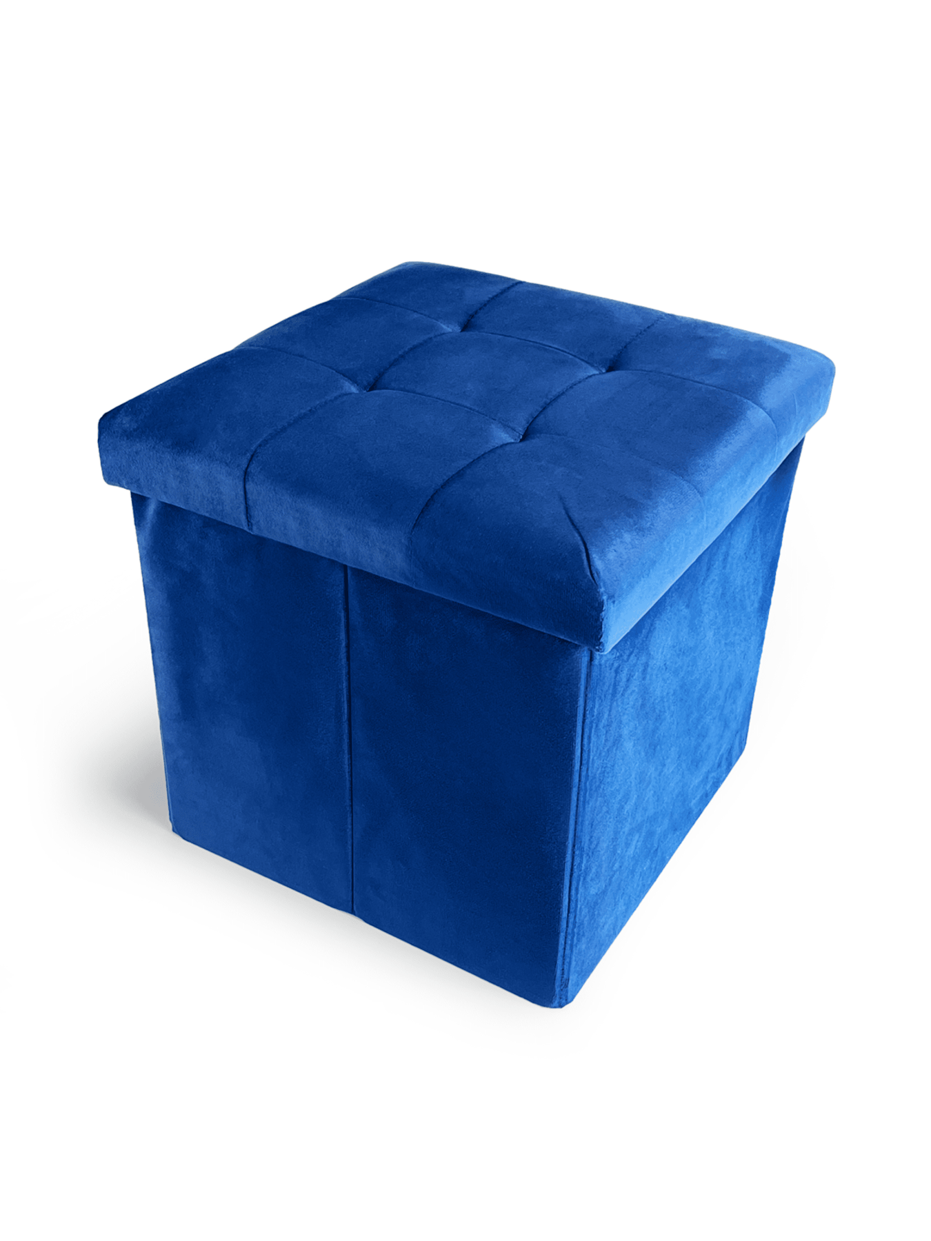 Пуф для зберігання велюровий синій MBM HOME модель TH-05 BLUE Фото