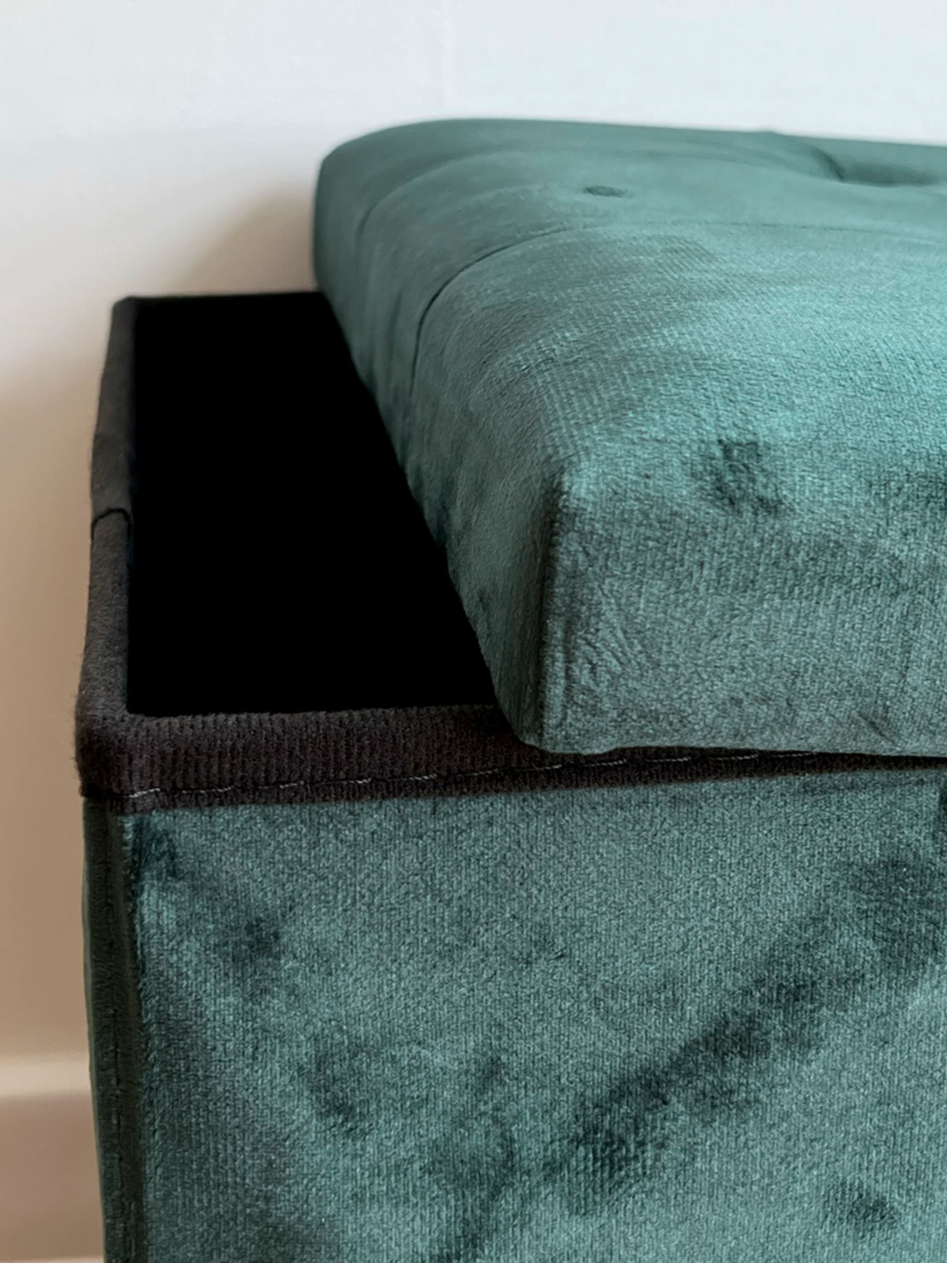 Пуф для хранения велюровый зеленый MBM MY HOME модель TH-05 GREEN Фото