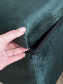 Пуф для хранения велюровый зеленый MBM MY HOME модель TH-05 GREEN Фото