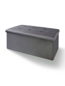 Пуф для хранения велюровый серый MBM HOME модель TH-06 GRAY Пуф для хранения велюровый серый MBM HOME модель TH-06 GRAY Фото