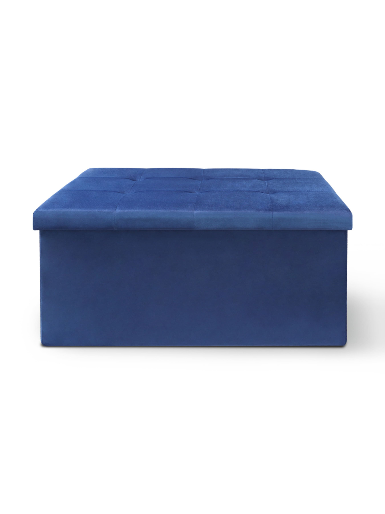 Пуф для хранения велюровый синий MBM MY HOME модель TH-06 BLUE Фото