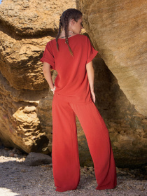 Повседневный костюм ISSA Plus модель 12766_терракотовый Повседневный костюм ISSA Plus модель 12766_терракотовый Фото