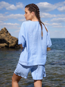 Костюм ISSA Plus модель 13437A_голубой Фото