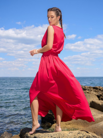 Сарафан ISSA Plus модель 14063A_красный Фото