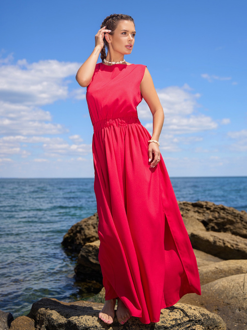 Сарафан ISSA Plus модель 14063A_красный Фото