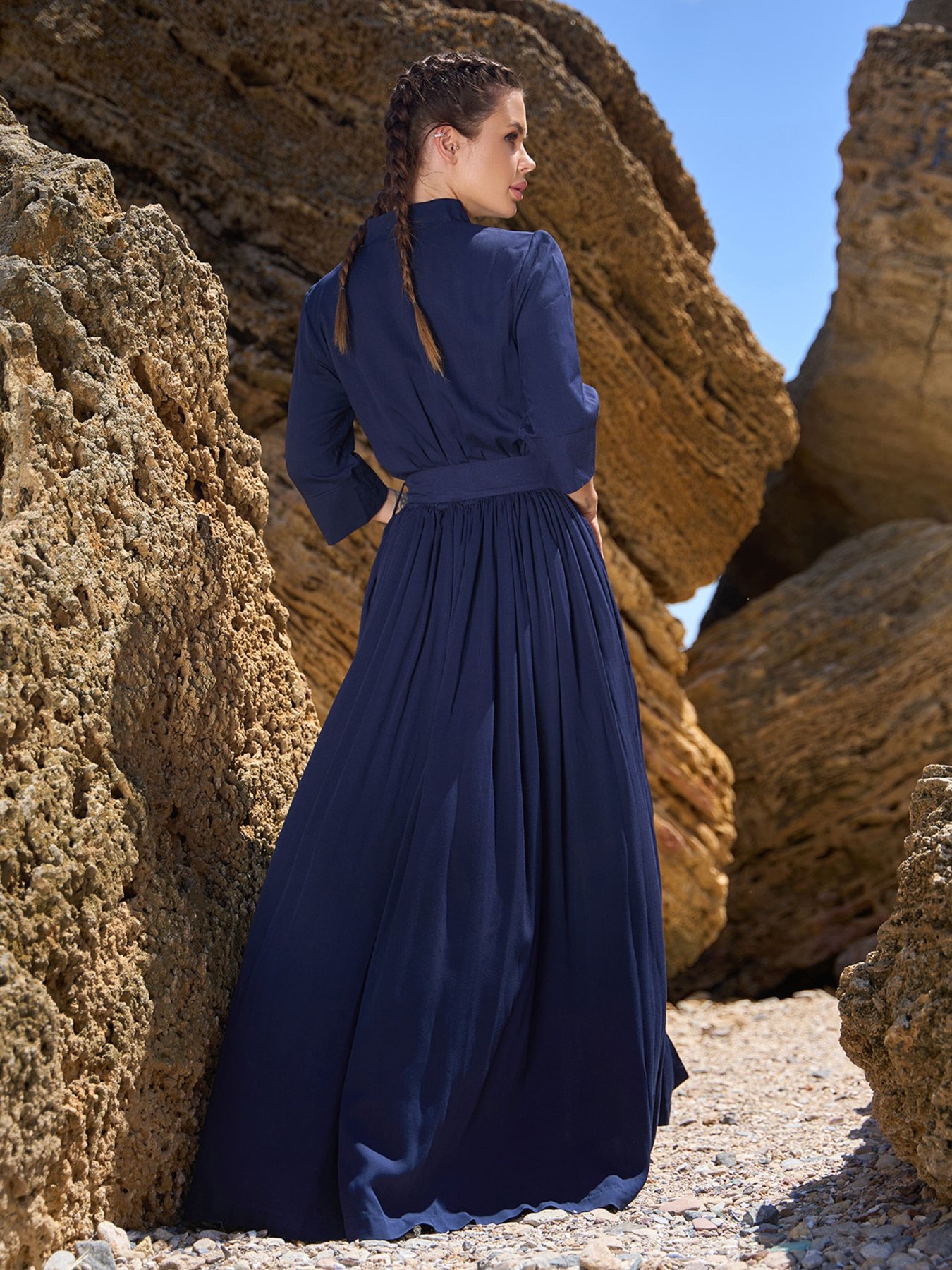 Платья ISSA Plus модель 14686_синий Фото