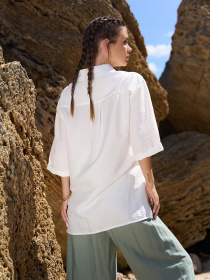 Рубашка ISSA Plus модель 14784_молочный Фото