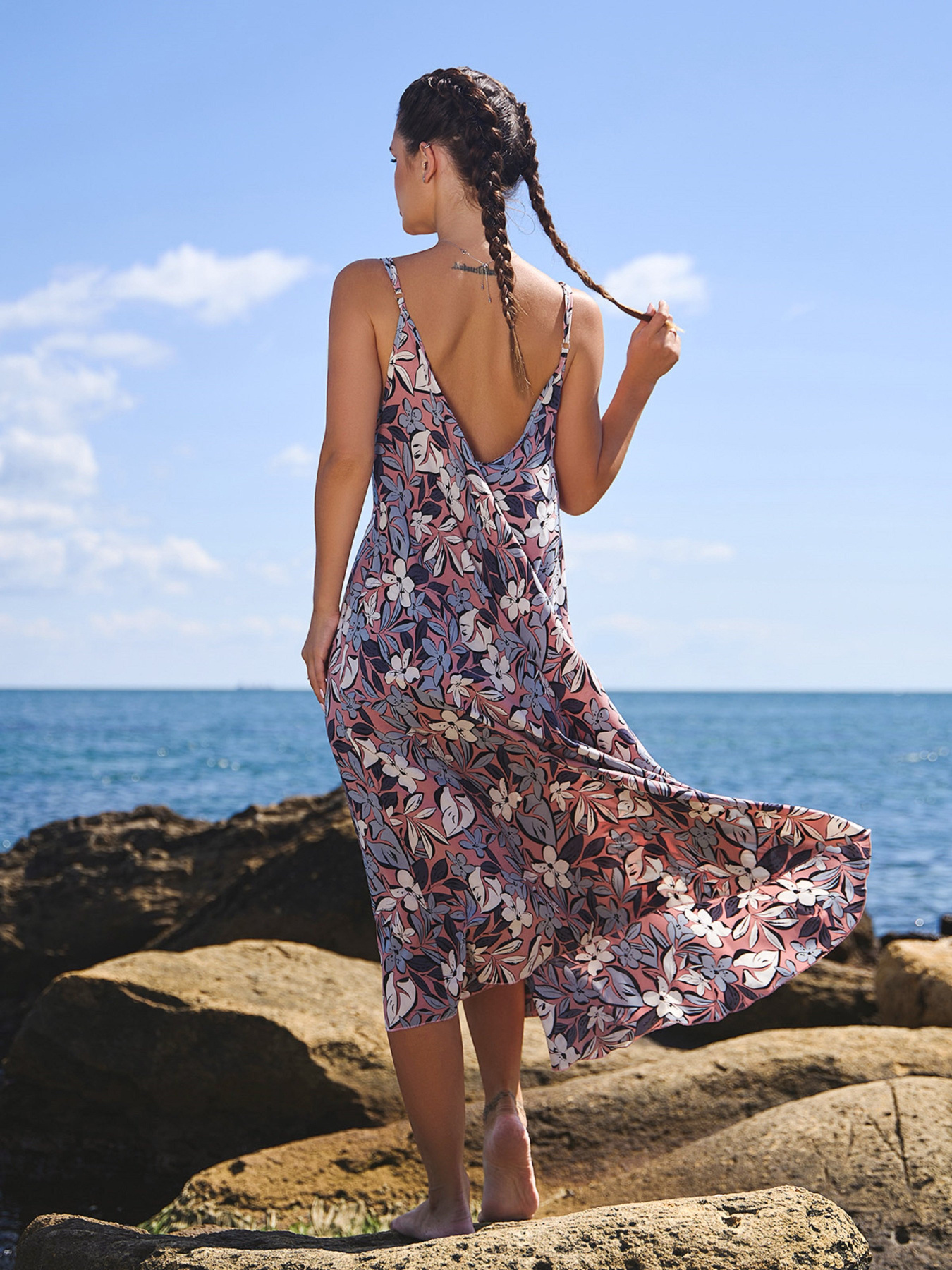 Платье миди ISSA Plus модель 14793_мультиколор Фото