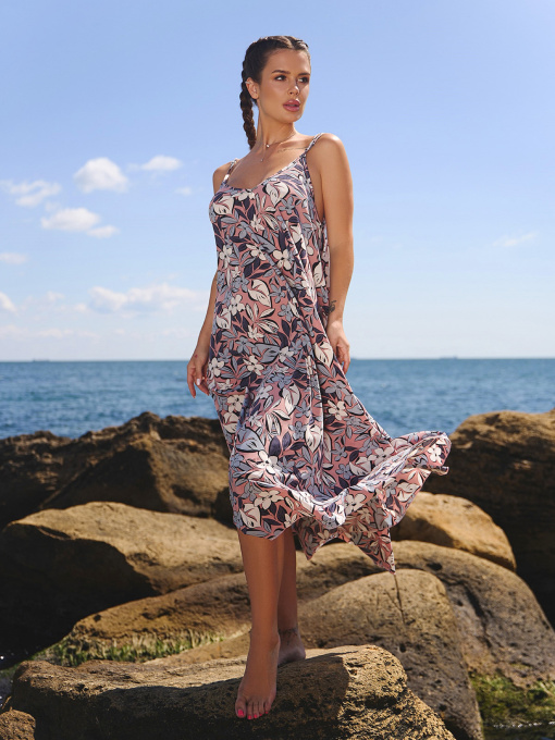 Сукня міді ISSA Plus модель 14793_мультиколор Фото