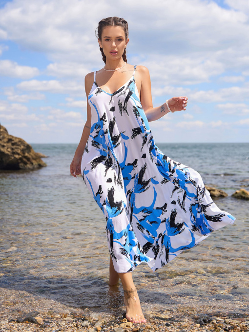 Сукня міді ISSA Plus модель 14794_мультиколор Фото